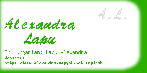 alexandra lapu business card